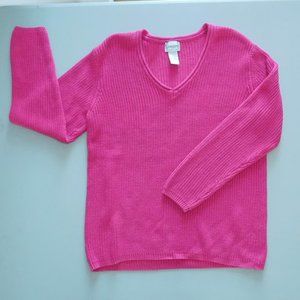 Chico's Pink V-Neck Sweater